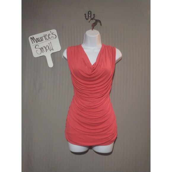 Maurices sleeveless orange ripple top sm - Picture 1 of 3